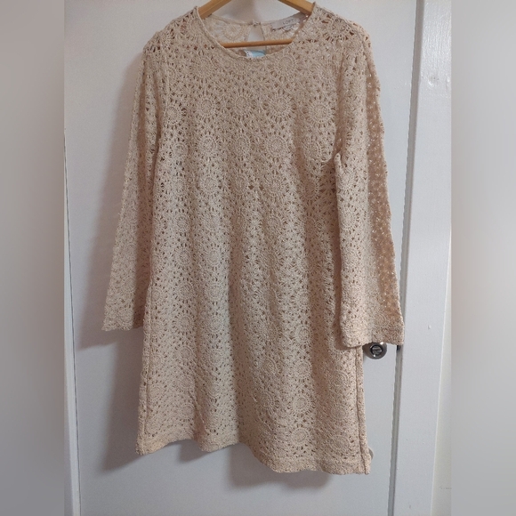 LOFT Dresses & Skirts - LOFT Cream Long Sleeve Lace Dress